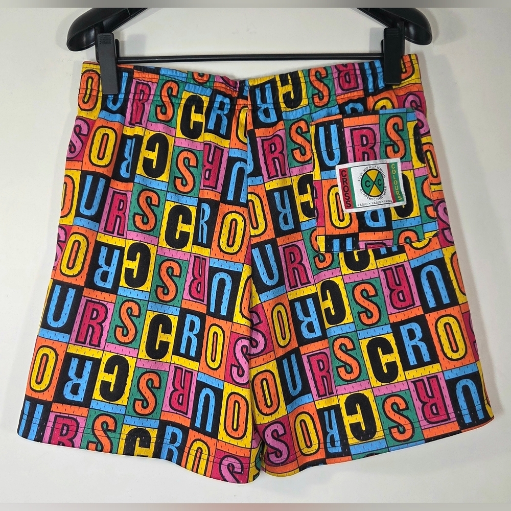 Y2k Cross Colours Block Letter Drawstring Shorts. - image 2